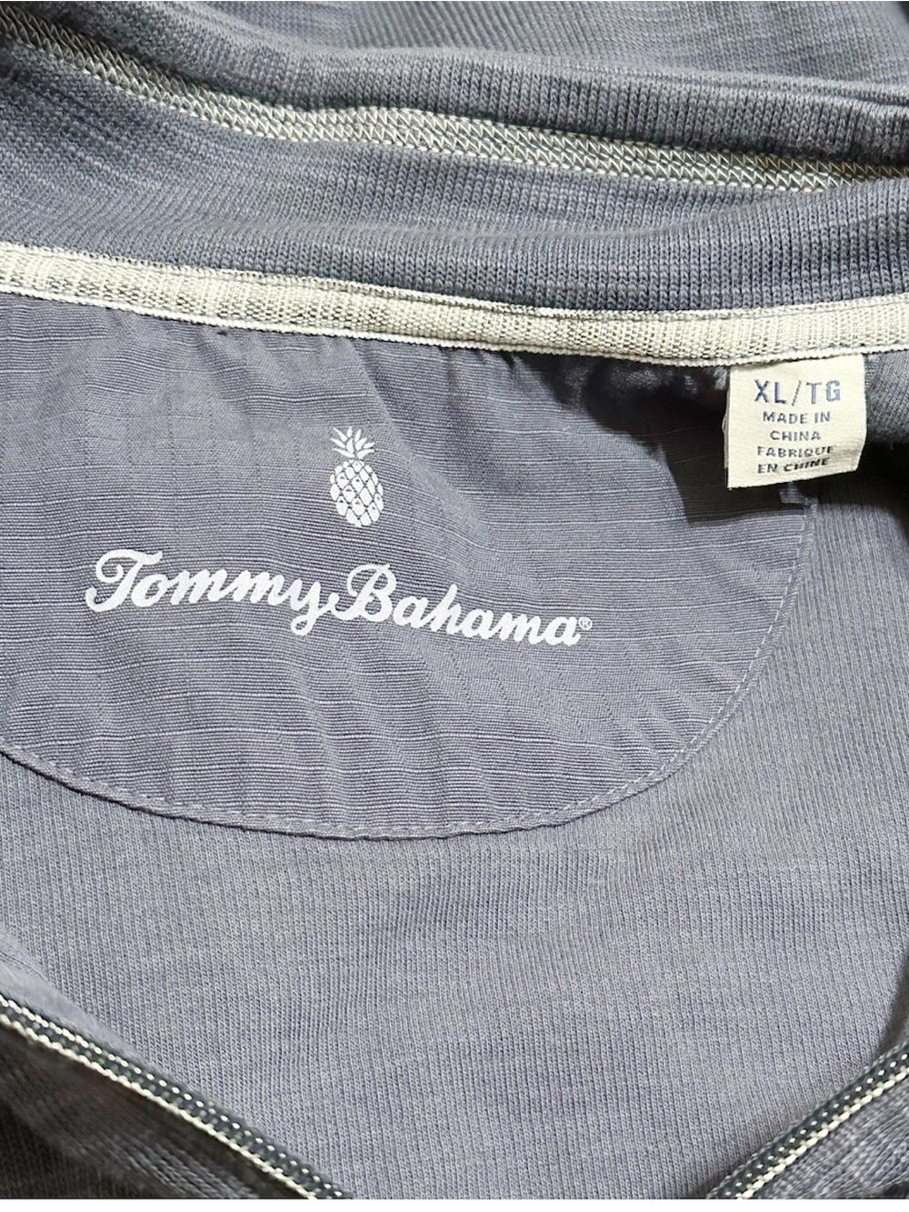 Tommy Bahama Tobago Bay Half Zip Dress Blue Pima Cotton Tencel Pockets XL - Picture 5 of 7